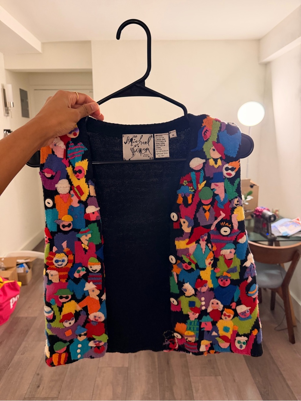 Michael Simon Multicolor Novelty Knit Vest